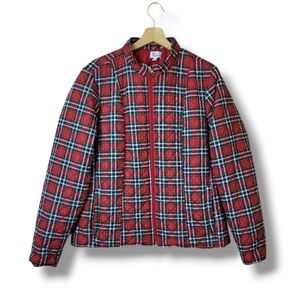 Kim Rogers Tartan Plaid Lightweight Puffer Jacket Size XL